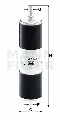 Filtr paliwa WK 6001 MANN-FILTER MANN+HUMMEL GMBH