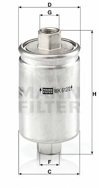 Filtr paliwa WK 612/2 MANN-FILTER MANN+HUMMEL GMBH