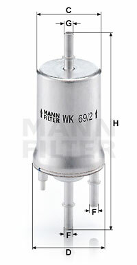 Filtr paliwa WK 69/2 MANN-FILTER MANN+HUMMEL GMBH
