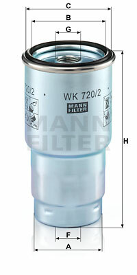 Filtr paliwa WK 720/2 x MANN-FILTER MANN+HUMMEL GMBH