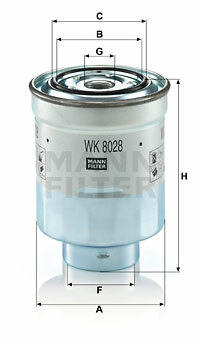 Filtr paliwa WK 8028 z MANN-FILTER MANN+HUMMEL GMBH