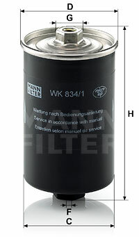 Filtr paliwa WK 834/1 MANN-FILTER MANN+HUMMEL GMBH