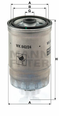 Filtr paliwa WK 842/24 MANN-FILTER MANN+HUMMEL GMBH