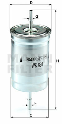 Filtr paliwa WK 850 MANN-FILTER MANN+HUMMEL GMBH