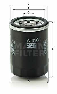 Filtr oleju W 610/1 MANN-FILTER MANN+HUMMEL GMBH