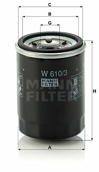 Filtr oleju W 610/3 MANN-FILTER MANN+HUMMEL GMBH