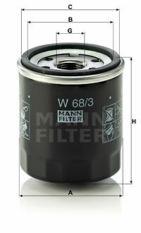 Filtr oleju W 68/3 MANN-FILTER MANN+HUMMEL GMBH