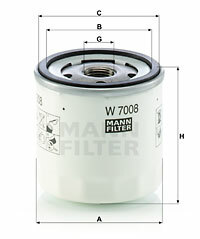 Filtr oleju W 7008 MANN-FILTER MANN+HUMMEL GMBH