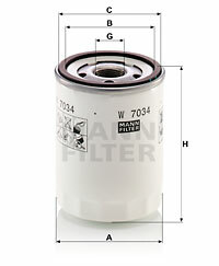 Filtr oleju W 7034 MANN-FILTER MANN+HUMMEL GMBH