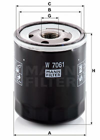 Filtr oleju W 7061 MANN-FILTER MANN+HUMMEL GMBH