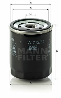 W 712/54 Filtr oleju MANN-FILTER MANN+HUMMEL GMBH