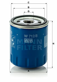 W 712/8 Filtr oleju MANN-FILTER MANN+HUMMEL GMBH