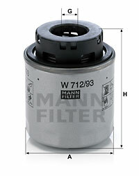 Filtr oleju W 712/93 MANN-FILTER MANN+HUMMEL GMBH