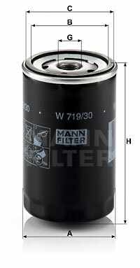 Filtr oleju W 719/30 MANN-FILTER MANN+HUMMEL GMBH