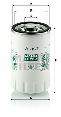 Filtr oleju W 719/7 MANN-FILTER MANN+HUMMEL GMBH