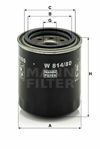 Filtr oleju W 814/80 MANN-FILTER MANN+HUMMEL GMBH