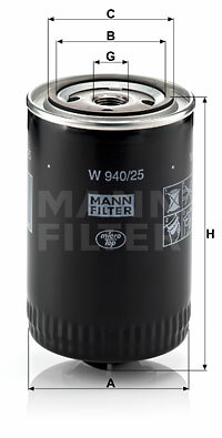 Filtr oleju W 940/25 MANN-FILTER MANN+HUMMEL GMBH