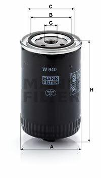 Filtr W 940 MANN-FILTER MANN+HUMMEL GMBH