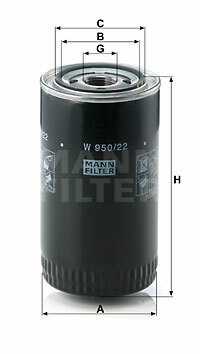 Filtr oleju W 950/22 MANN-FILTER MANN+HUMMEL GMBH