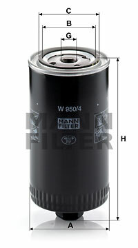 Filtr oleju W 950/4 MANN-FILTER MANN+HUMMEL GMBH