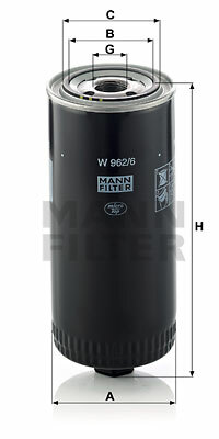 Filtr oleju W 962/6 MANN-FILTER MANN+HUMMEL GMBH