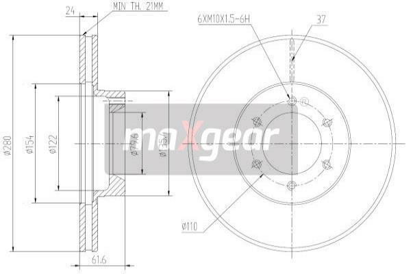 Tarcza hamulcowa 19-1005 MAXGEAR