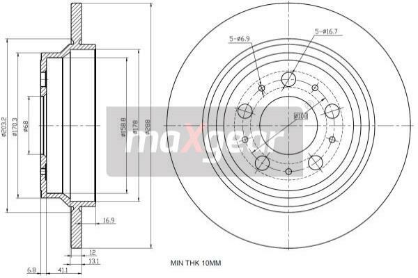 Tarcza hamulcowa 19-1022 MAXGEAR