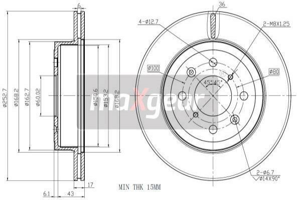 Tarcza hamulcowa 19-1045 MAXGEAR