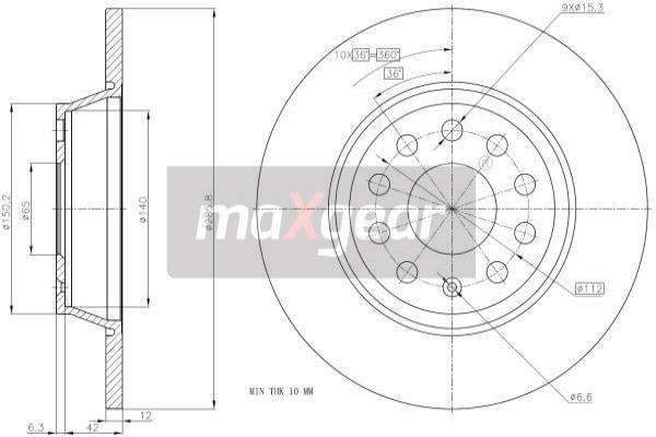 Tarcza hamulcowa 19-1229 MAXGEAR