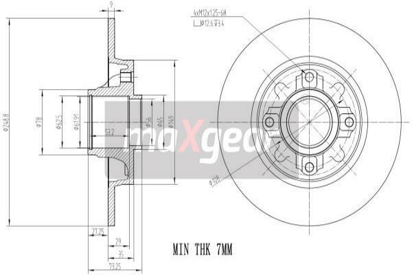 Tarcza hamulcowa 19-1969 MAXGEAR