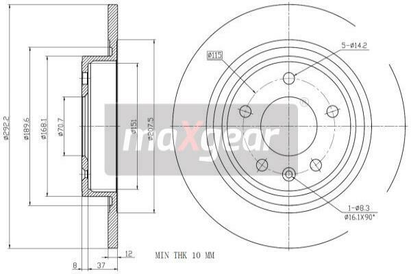 Tarcza hamulcowa 19-2331 MAXGEAR