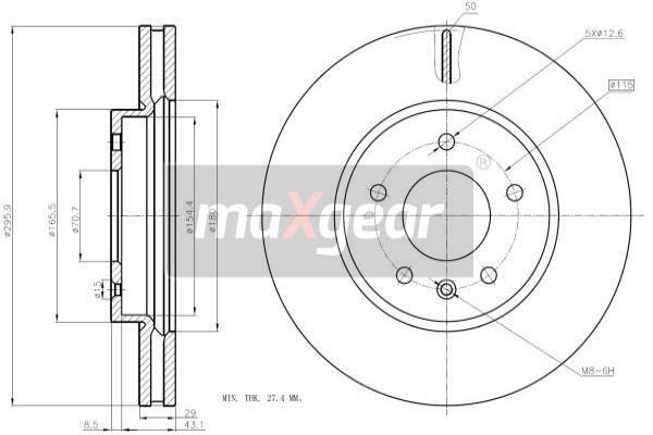 Tarcza hamulcowa 19-2369 MAXGEAR