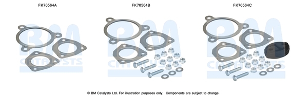 Zestaw montażowy, rura wydechowa FK70564 BM CATALYSTS