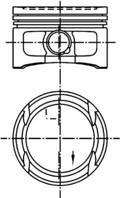 Tłok 99562600 KOLBENSCHMIDT