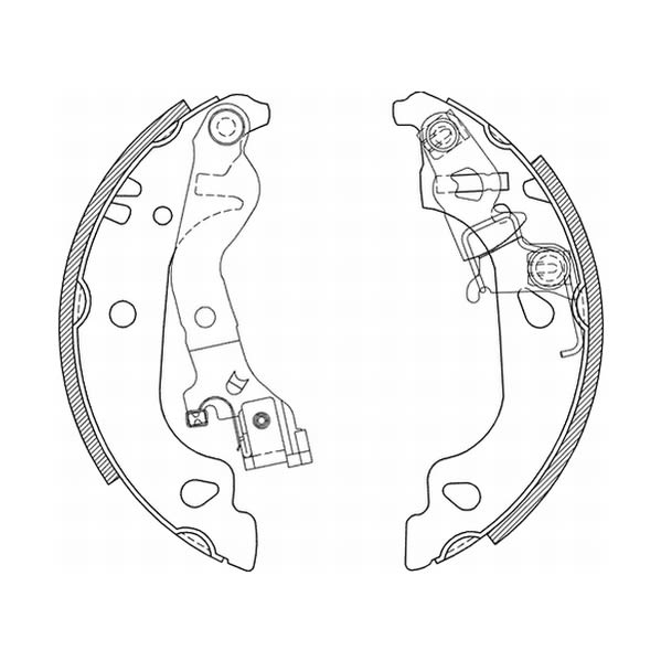 Zestaw szczęk hamulcowych do Fiata, C0F018ABE, ABE w ofercie sklepu e-autoparts.pl 