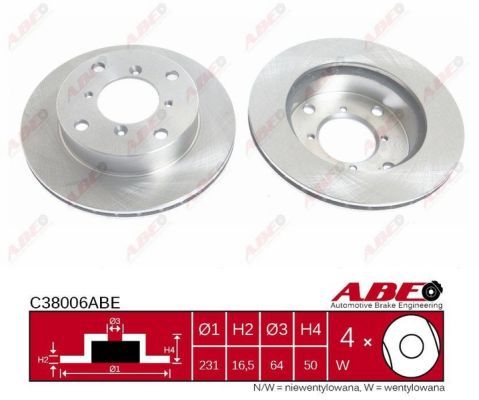 Tarcza hamulcowa C38006ABE ABE