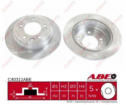 Tarcza hamulcowa C40311ABE ABE