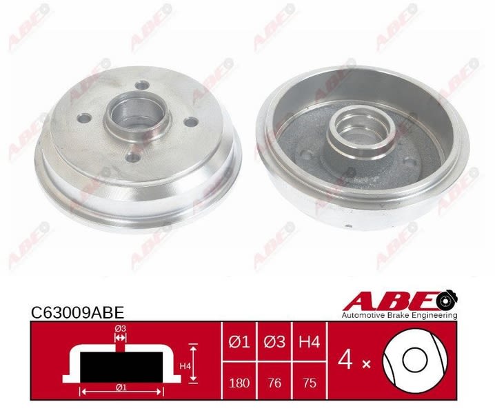 Bęben hamulcowy do Forda, C63009ABE, ABE w ofercie sklepu e-autoparts.pl 