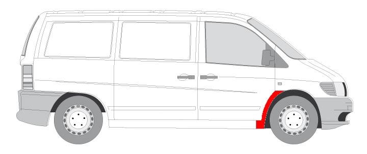 Panel błotnika wewnętrznego do Mercedesa, 6504-03-3541332P, BLIC w ofercie sklepu e-autoparts.pl 