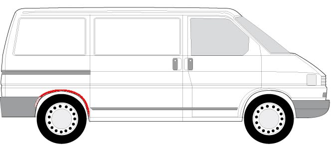 Panel błotnika wewnętrznego do VW, 6504-03-9558552P, BLIC w ofercie sklepu e-autoparts.pl 