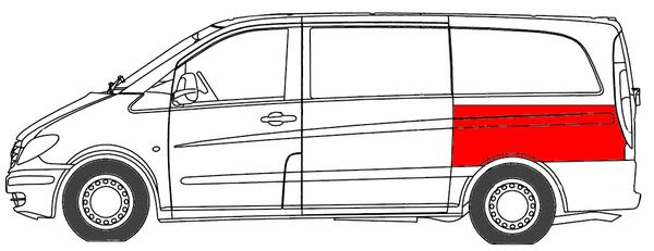 Panel błotnika wewnętrznego do Mercedesa, 6504-03-3542593P, BLIC w ofercie sklepu e-autoparts.pl 