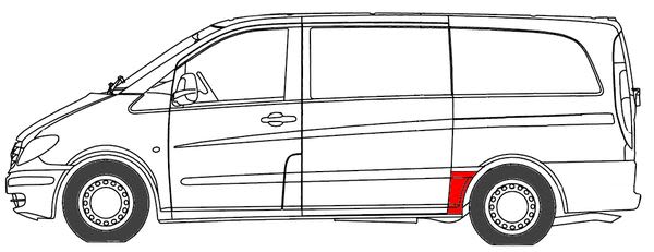 Panel błotnika wewnętrznego do Mercedesa, 6504-03-3542571P, BLIC w ofercie sklepu e-autoparts.pl 