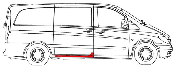 Próg drzwiowy do Mercedesa, 6505-06-3542004P, BLIC w ofercie sklepu e-autoparts.pl 
