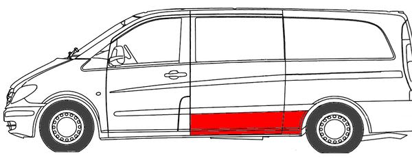 Próg drzwiowy do Mercedesa, 6505-06-3542013K, BLIC w ofercie sklepu e-autoparts.pl 