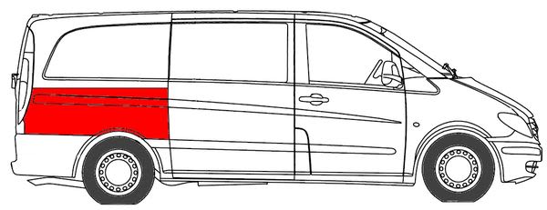 Panel błotnika wewnętrznego do Mercedesa, 6504-03-3542594P, BLIC w ofercie sklepu e-autoparts.pl 