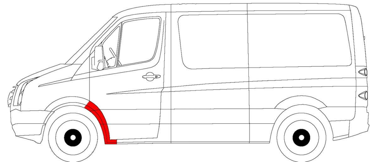 Panel błotnika wewnętrznego do Mercedesa, 6504-03-3548331P, BLIC w ofercie sklepu e-autoparts.pl 