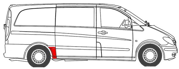Panel błotnika wewnętrznego do Mercedesa, 6504-03-3542572P, BLIC w ofercie sklepu e-autoparts.pl 