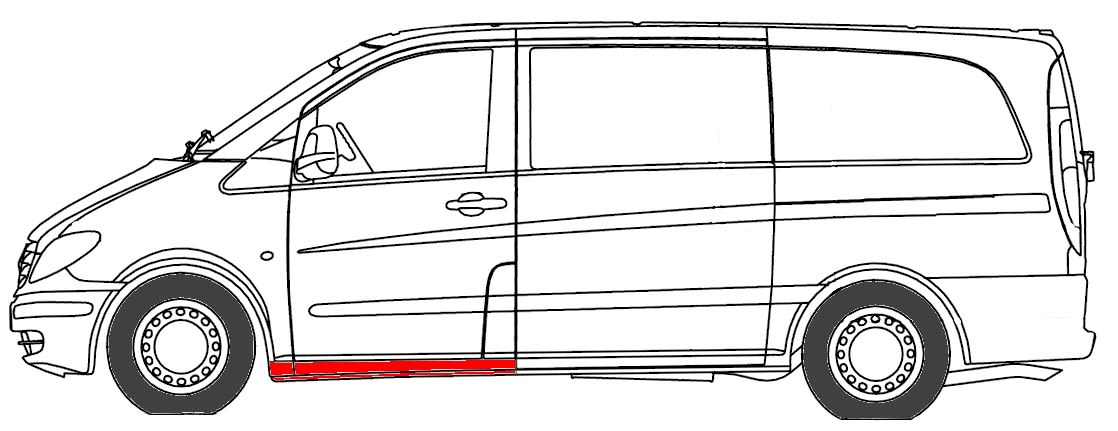 Próg drzwiowy do Mercedesa, 6505-06-3542001P, BLIC w ofercie sklepu e-autoparts.pl 