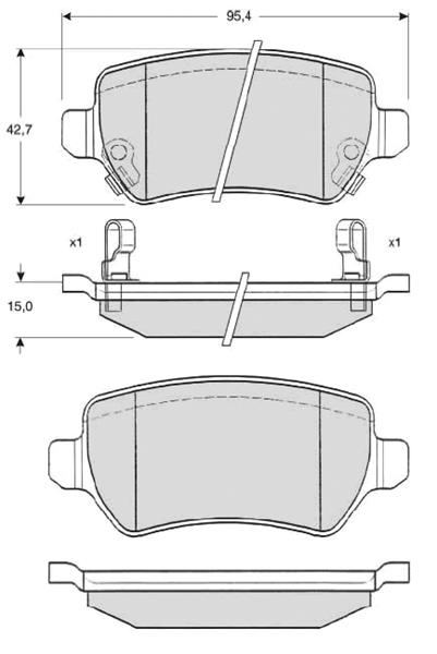 KLOCKI HAMULCOWE OPEL ASTRA H 1 KPL STARLINE S BD S320 STARLINE