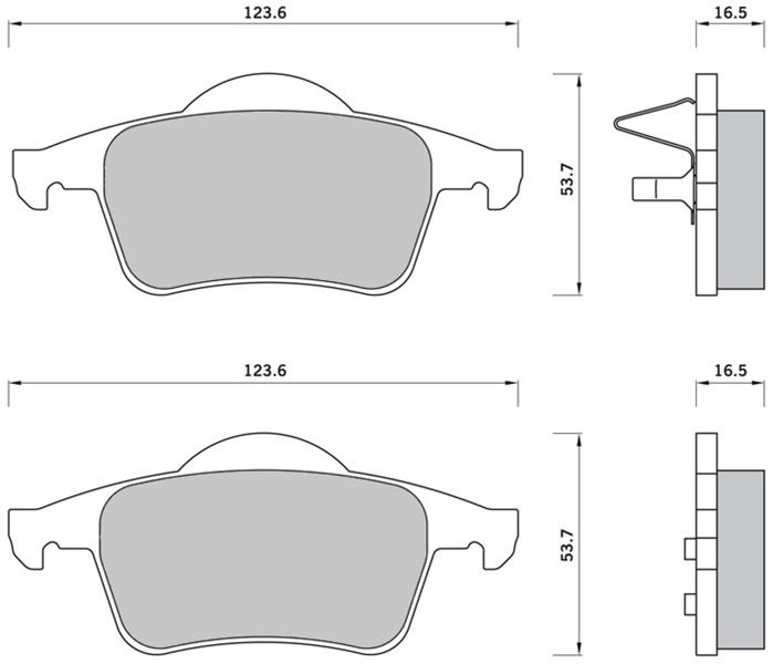 KLOCKI HAMULCOWE VOLVO S60 00->/ S80 98->/ V70/ XC70 KPL STARLINE S BD S372 STARLINE